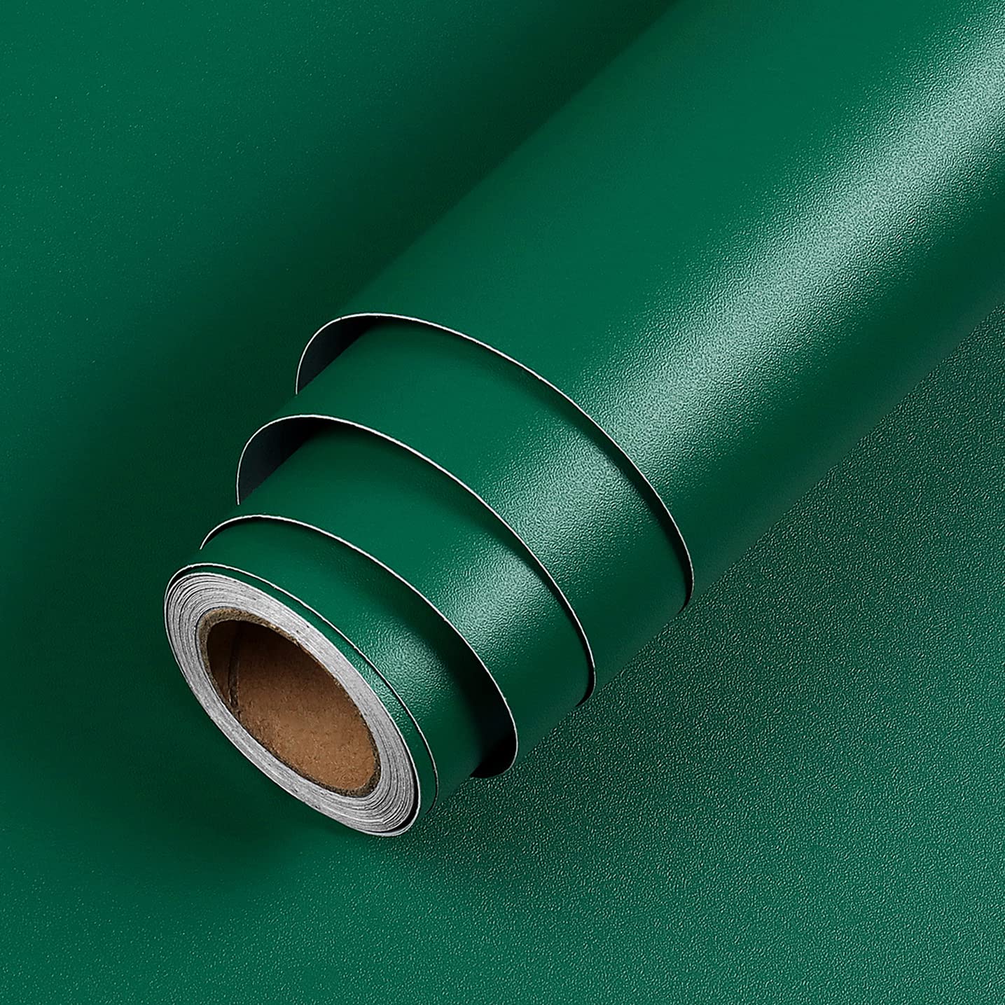 LaCheery Matte Textured Forest Green Peel and Stick Wallpaper - Self-Adhesive Contact Paper for Walls, Lockers, Tables & Cabinets (15.8