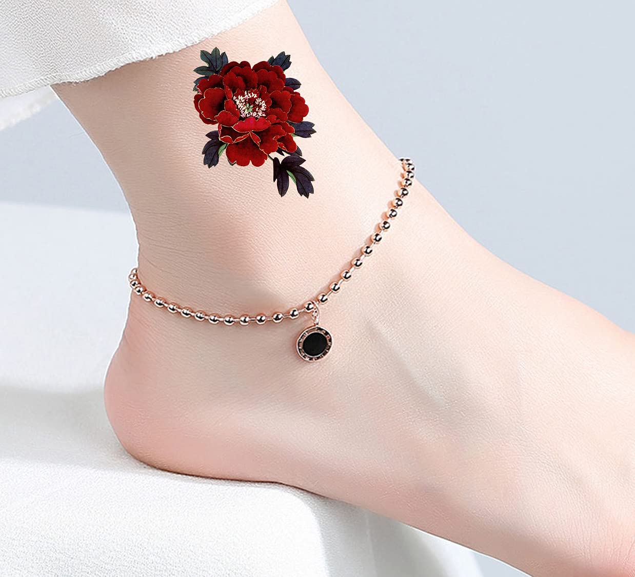Waterproof Temporary Tattoo Stickers for Men & Women - 3D Realistic Flowers, Butterflies, Stars, Angels, Wolves & Armband Designs (19x9cm) | Perfect for Parties, Halloween, Cosplay & Body Art