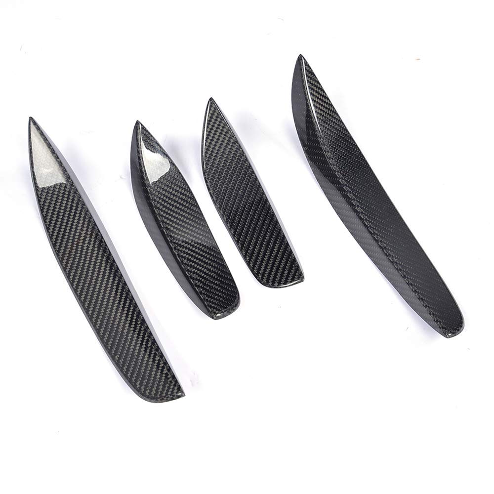 IKON MOTORSPORTS Front Bumper Fins & JC Style Rear Apron Carbon Fiber for 2015-2021 Mercedes C-Class W205 C63 AMG | Perfect for Street Racing & Car Shows