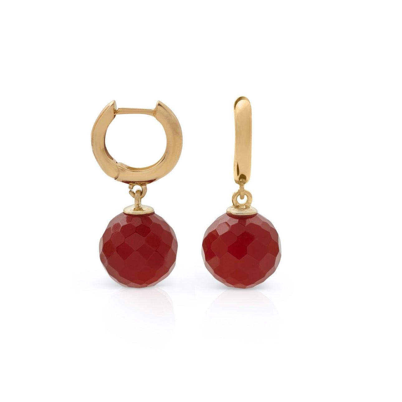 Faceted Carnelian Soho Earrings - Elegant Dangle Earrings for Women, Perfect for Parties, Weddings & Everyday Wear