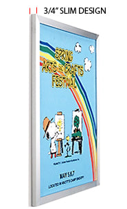 16x24 Euro Style Poster Frame - Top & Side Load Sign Holder for Art, Photos & Documents | Perfect for Home, Office & Gallery Displays