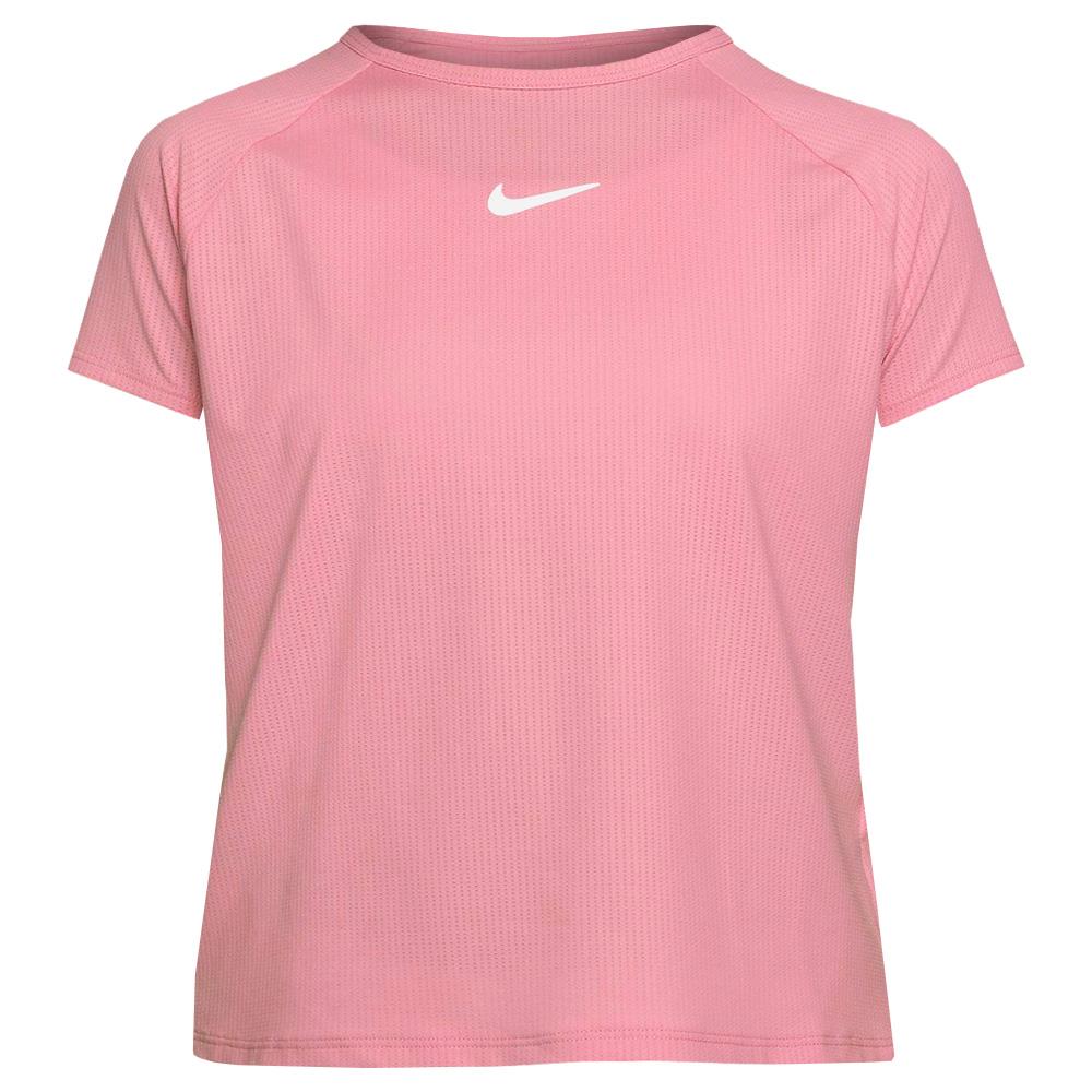 Nike Girls Victory Short Sleeve T-Shirt - Coral Pink Athletic Top for Running, Soccer & Casual Wear
