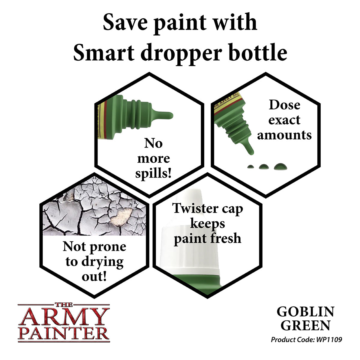 Warpaints: Goblin Green - High-Quality Fantasy Miniature Paint for Tabletop Gaming & Warhammer Models - Perfect for Hobbyists & Collectors