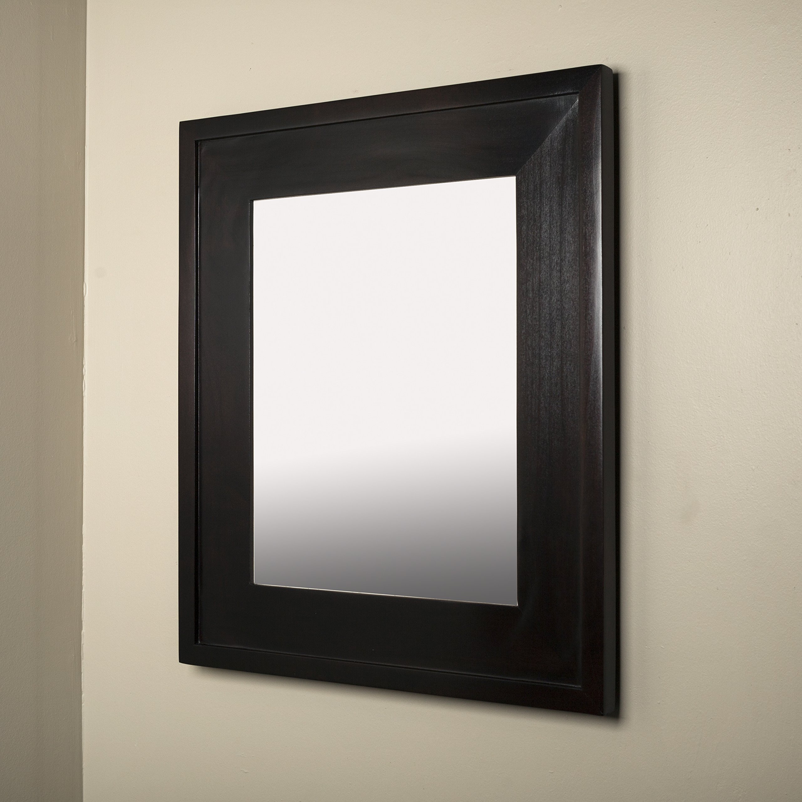 Fox Hollow Furnishings 14x18 Inch Recessed Medicine Cabinet with Mirror - Wall Mounted Bathroom Storage with 2 Adjustable Shelves, Concealed Design (Coffee Bean Finish) - Perfect for Small Bathrooms, Powder Rooms and Vanity Areas