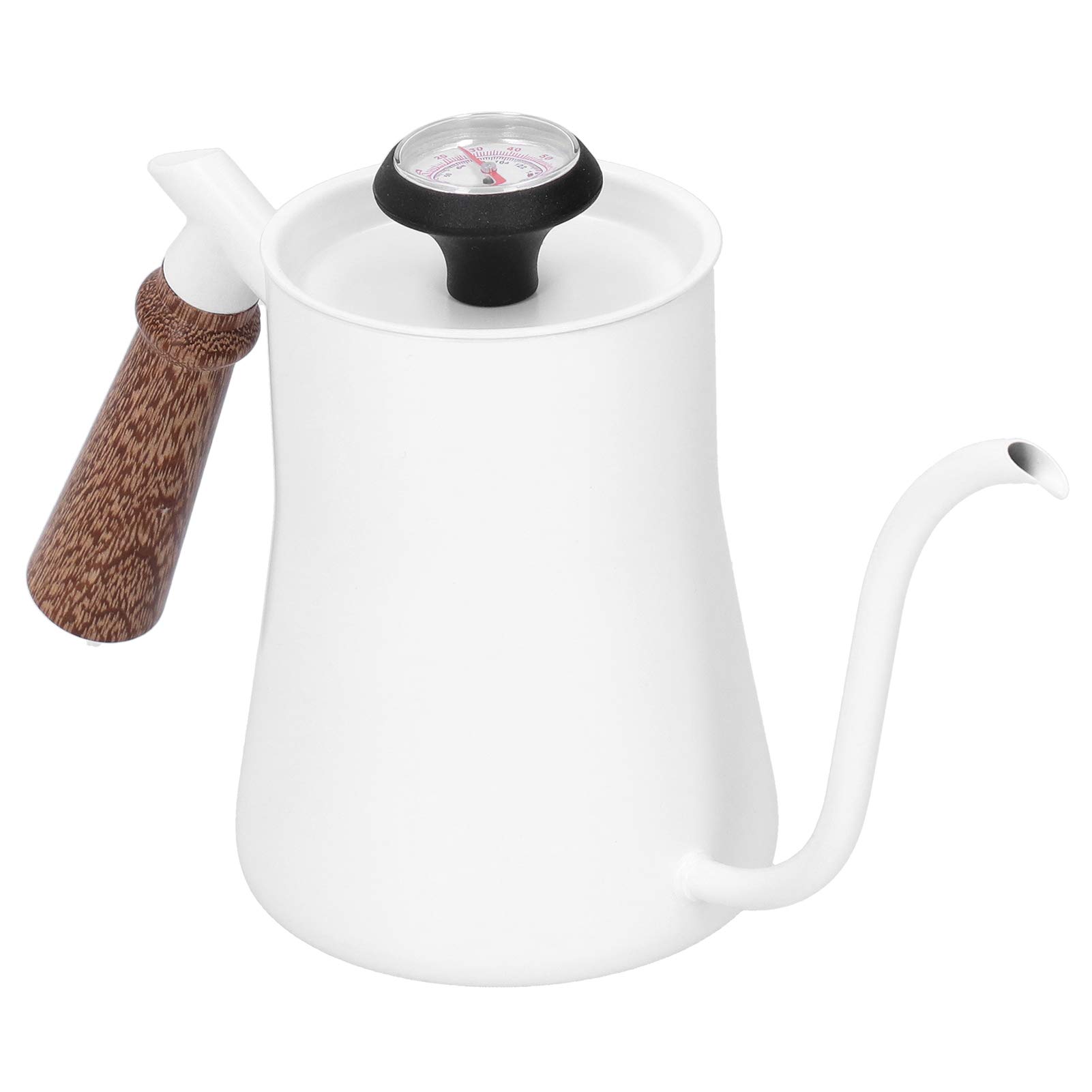 Premium 650ml Gooseneck Coffee Dripper - Anti-Corrosion Stainless Steel Pour Over Coffee Maker for Home, Cafe & Specialty Brewing - Perfect for Slow Pour Technique & Filter Coffee (White)