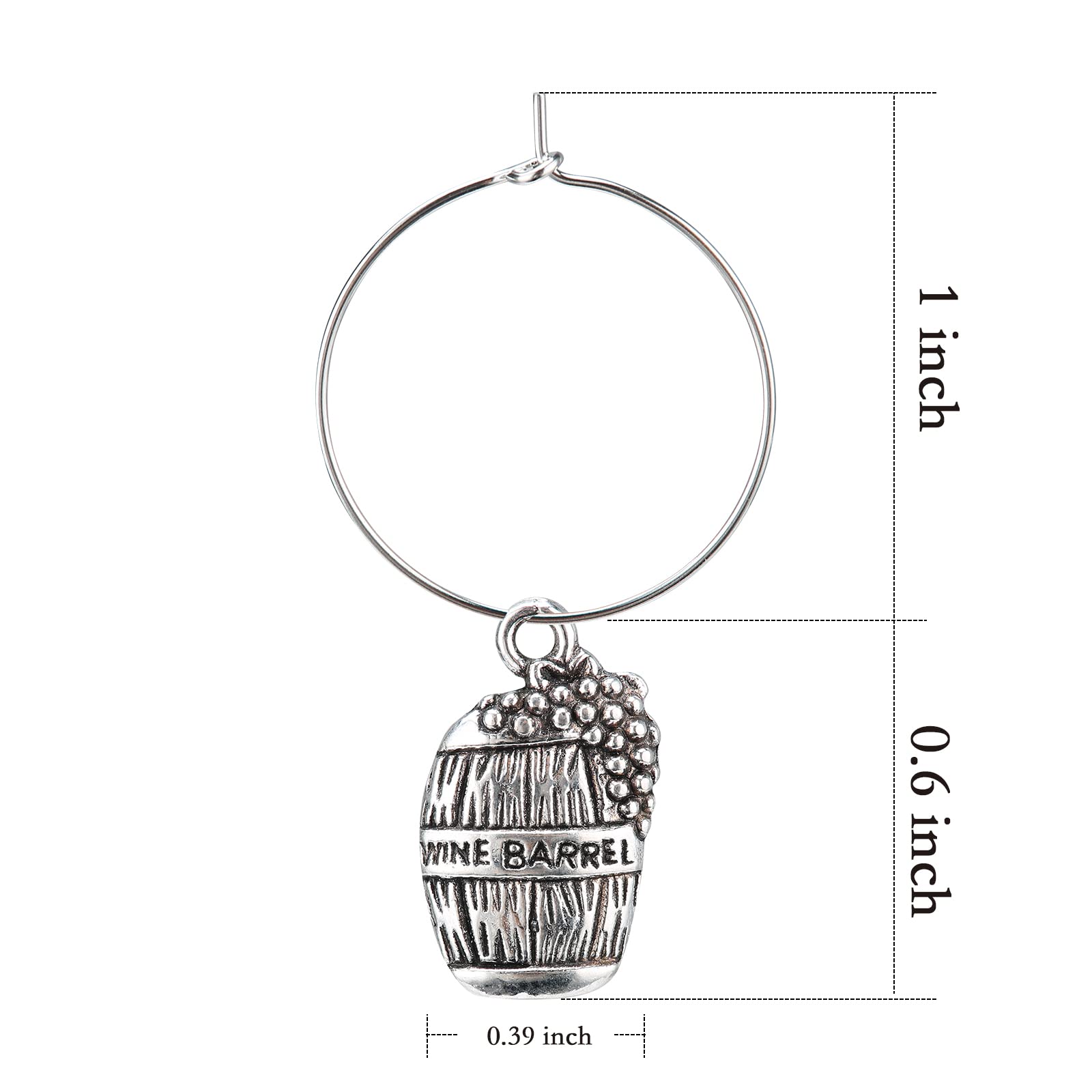 16-Piece Wine Glass Charms Set - Elegant Stemware Markers for Wine Tasting Parties, Wedding Favors & Holiday Decorations - Perfect for Entertaining Guests & Hosting Events