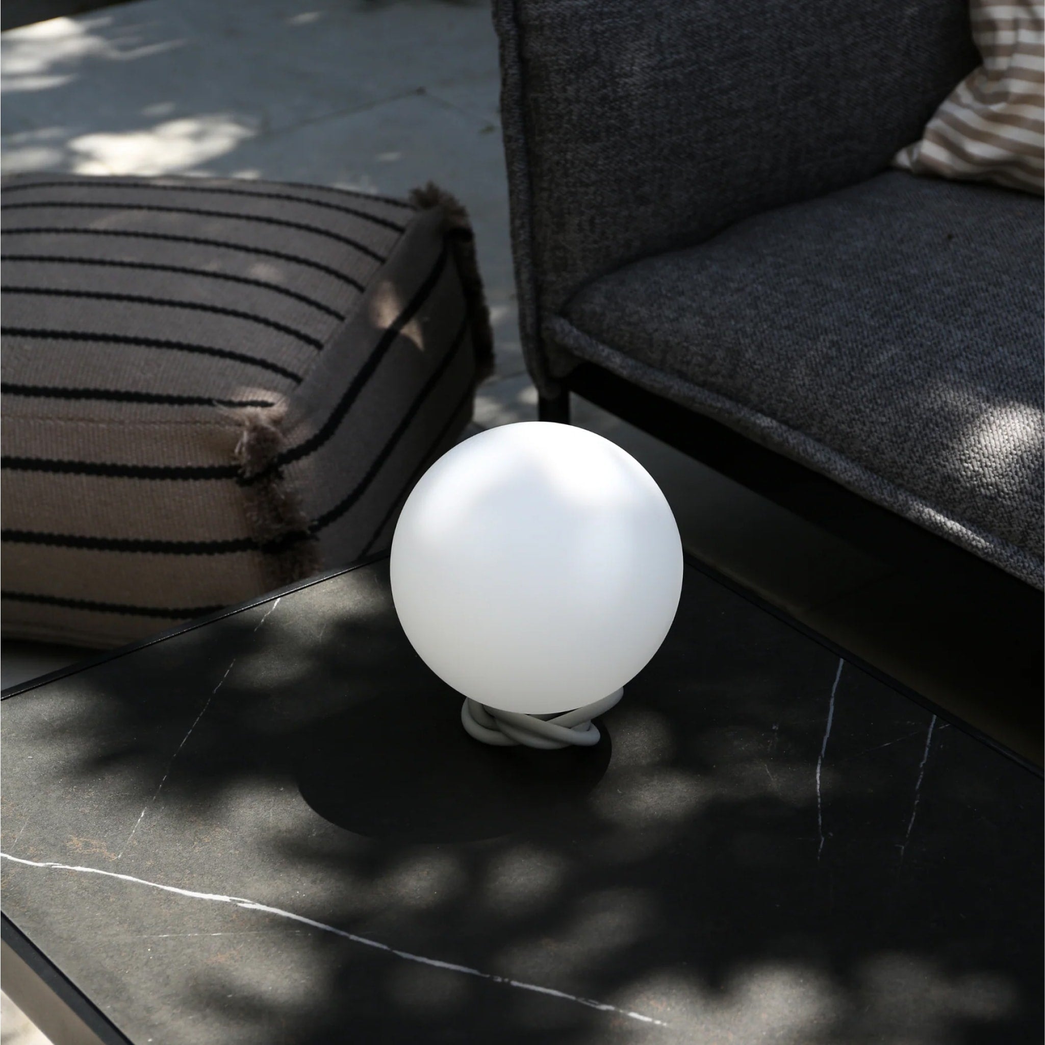 FATBOY Bolleke Lamp in Light Grey - Modern Indoor/Outdoor LED Lighting for Living Room, Patio, or Bedroom Decor