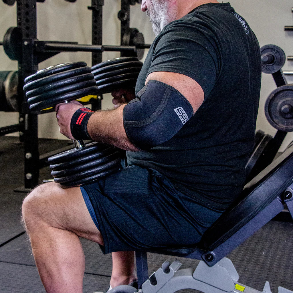 Serious Steel 5mm Neoprene Elbow Sleeves for Weightlifting & CrossFit - Support & Protection for Gym Workouts & Powerlifting