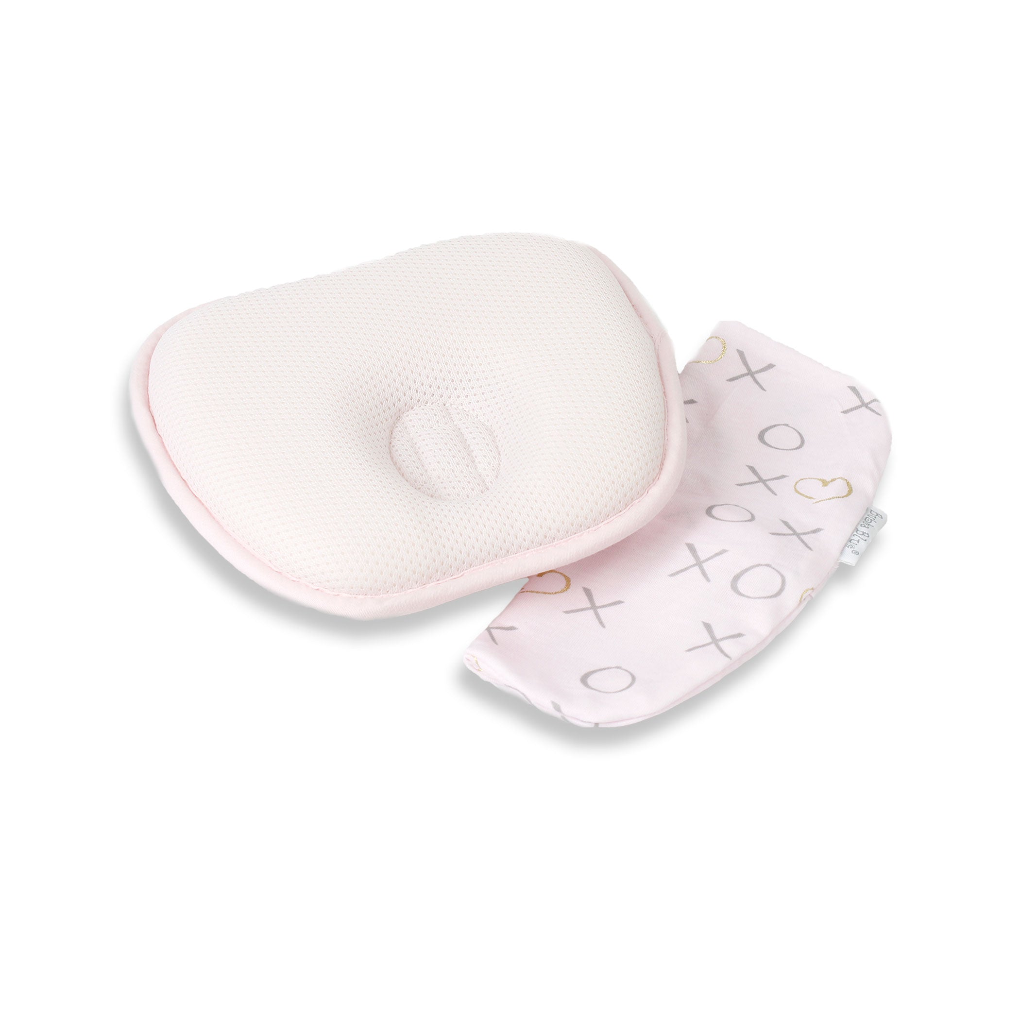 Breathe Easy® Infant Head Support Pillow - Soft & Comfortable Baby Head Rest for Safe Sleep, Travel & Car Seat - Pink (Perfect for Newborns, Toddlers & Infants)