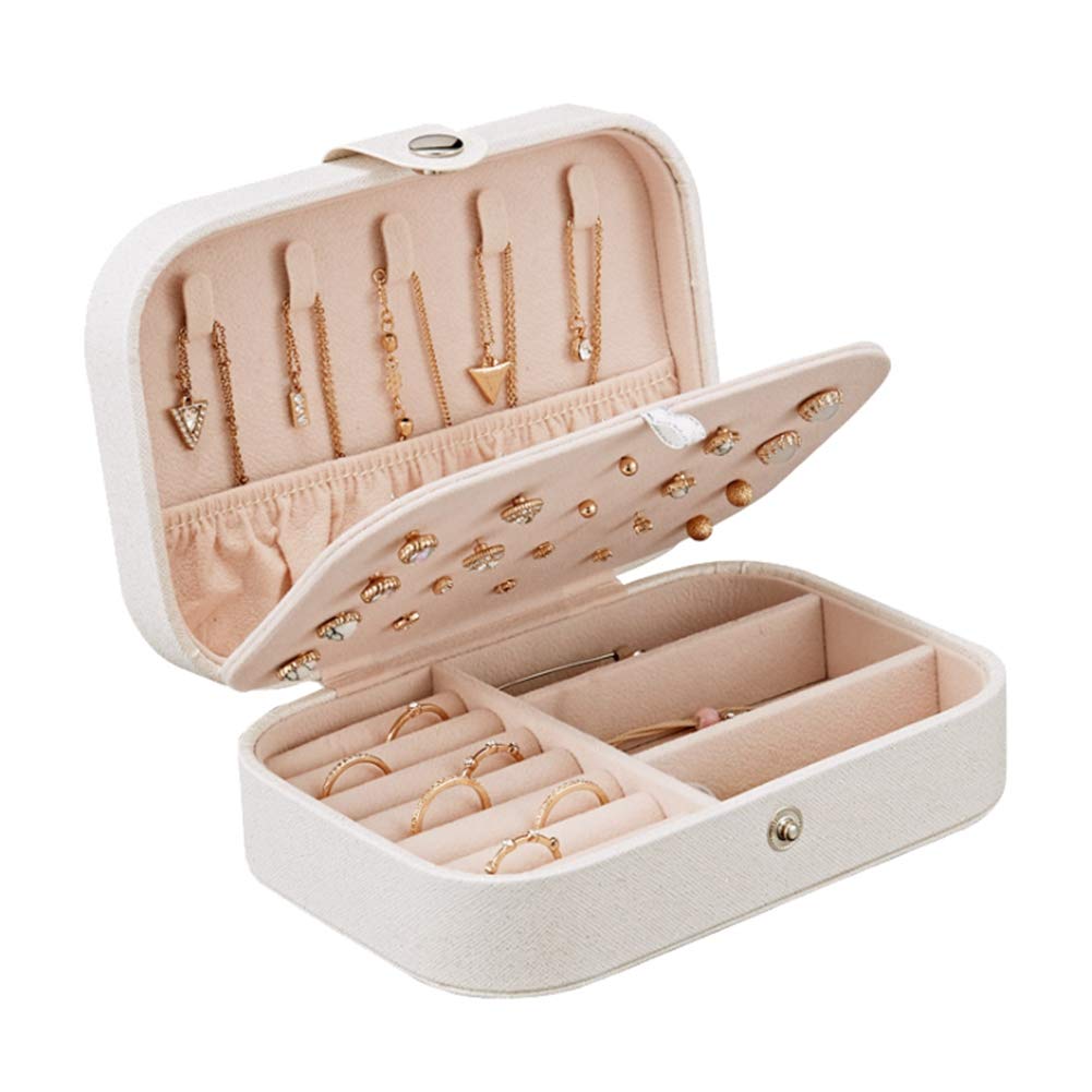 Yinrunx Leather Jewelry Box for Women - Portable Multi-Function Storage Organizer with Earrings Board, Necklace & Ring Holder - Perfect Gift for Girlfriend, Wife, Daughter | Travel, Home, Office Use