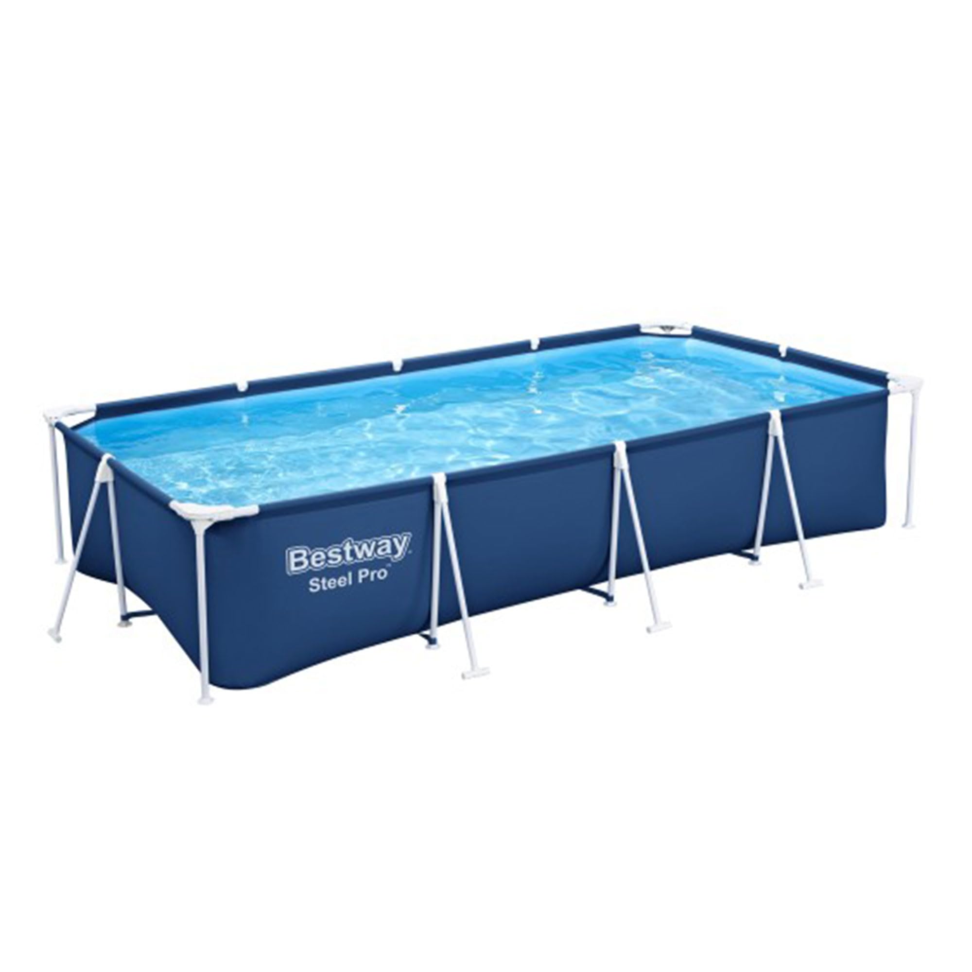 Bestway Steel Pro 13ft x 32in Rectangular Above Ground Outdoor Pool - Heavy Duty Steel Frame, 1,506 Gallon Capacity, Durable Vinyl Liner, Blue - Perfect for Backyard Swimming, Family Fun, and Summer Relaxation
