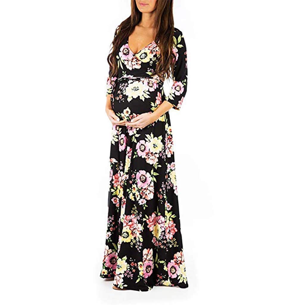 Adjustable Maternity Wrap Dress for Women - Multi-Function Pregnancy Belt, Straight Fit & Comfortable Nursing Dress - Perfect for Office, Pregnancy & Postpartum Wear