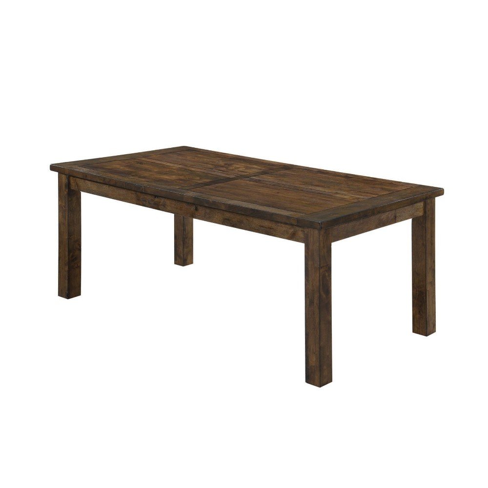 Benzara Brown Dining Table - Modern Farmhouse Style for Kitchen, Dining Room, or Breakfast Nook