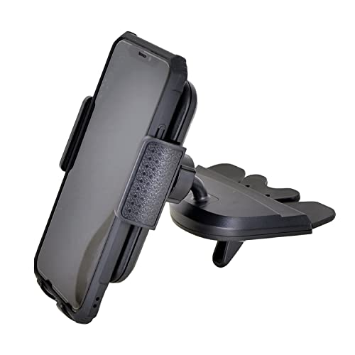 PACHO CD Slot Car Phone Holder - Universal Fit for 99% CD Players | Compatible with iPhone, Samsung, Google Pixel & Otterbox Cases | One-Hand Operation, Adjustable Viewing Angle | Perfect for Safe Driving & GPS Navigation
