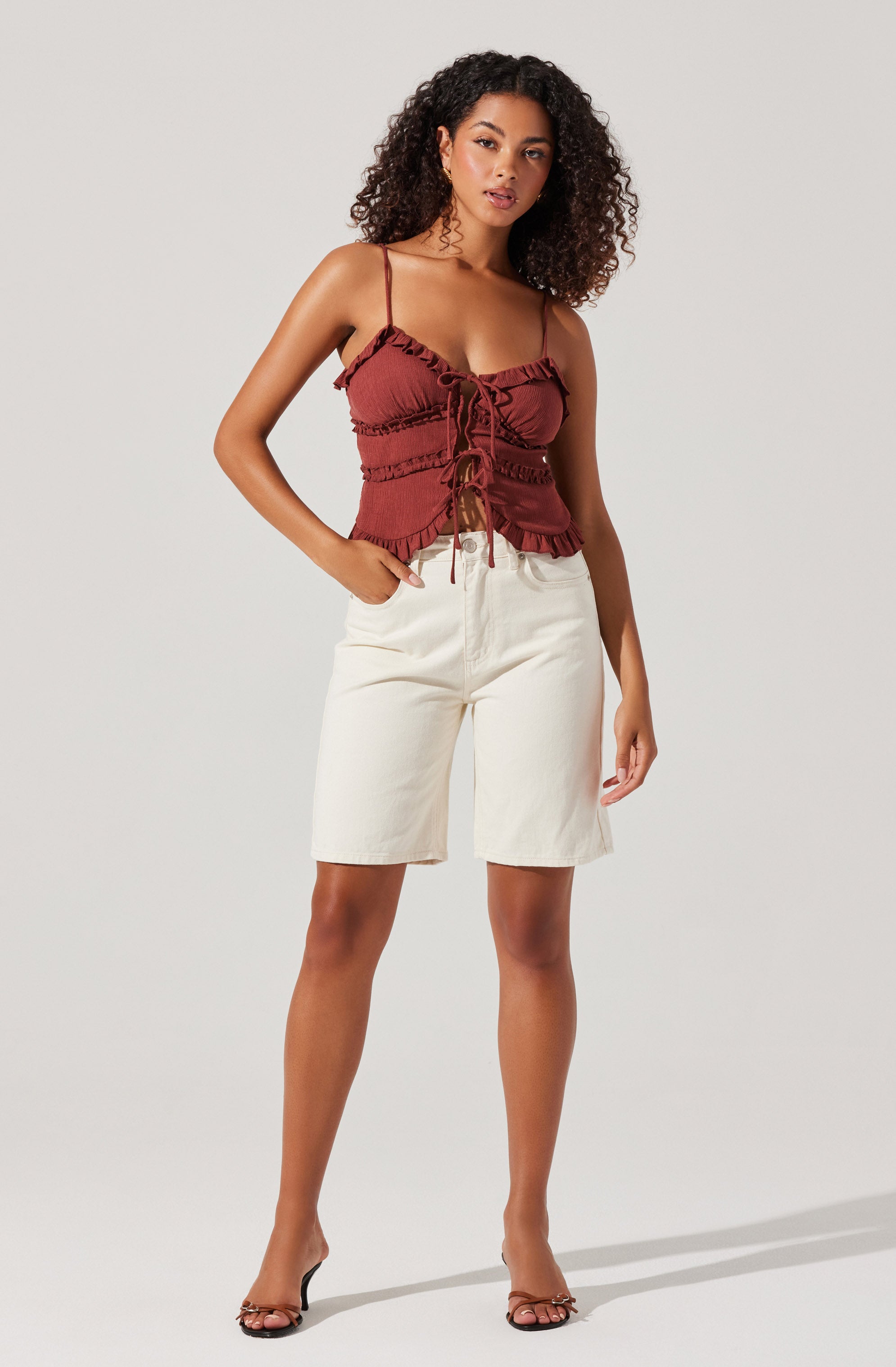 Islah Tie Front Top Women's Fashion Blouse - Elegant Wrap Shirt for Office, Date Night & Casual Outfits