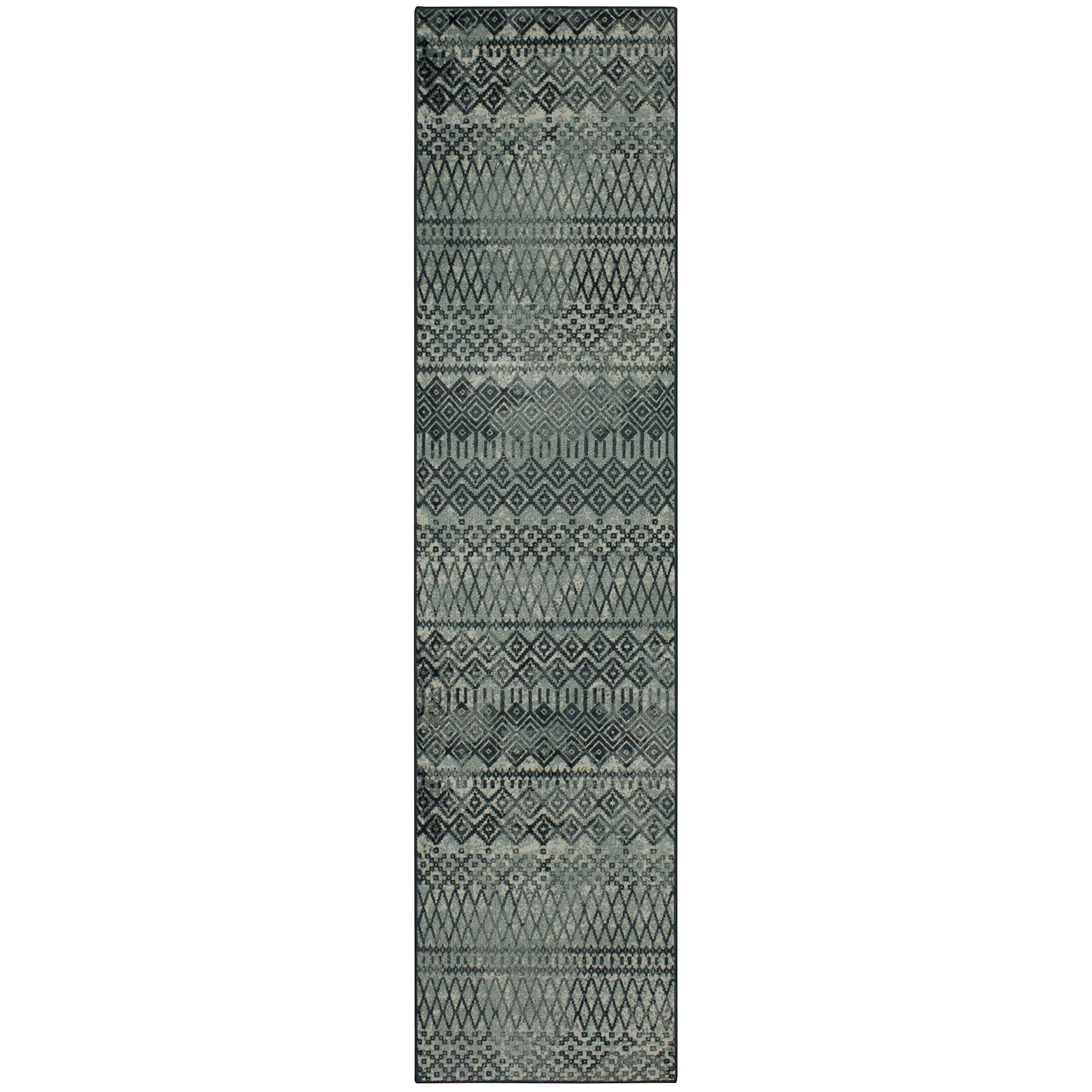 Mohawk Home Charcoal Prale Area Rug 2'x5' - Soft Indoor Runner Rug for Living Room, Bedroom, Hallway - Non-Slip Low Pile Carpet for Home Decor