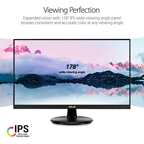 ASUS 21.5 Inch Ultra Slim Gaming Monitor - Full HD 1920x1080, 1ms Response Time, Built-in Speakers, HDMI & VGA Ports (VP228HE) - Perfect for Gaming, Office Work & Home Entertainment