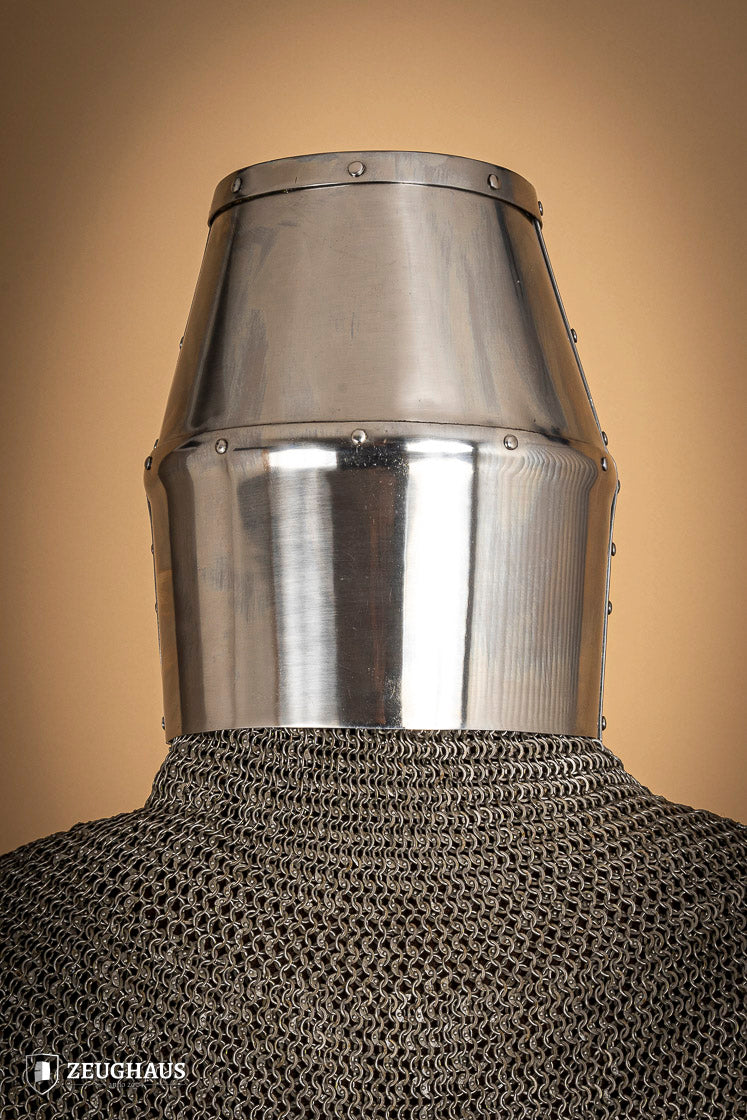 Medieval Crusader Great Helmet - 1.6mm Polished Steel Knight Helmet for LARP, Cosplay & Historical Reenactment - Perfect for Renaissance Fairs, Theater Performances & Collectors