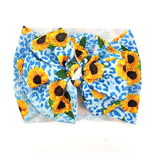 Adjustable Baby Headbands for Girls & Boys 0-3 Years - Sunflower Floral Stretch Hairbands for Infants & Toddlers | Perfect for Newborn Photos, Birthday Parties & Everyday Wear (One Size)