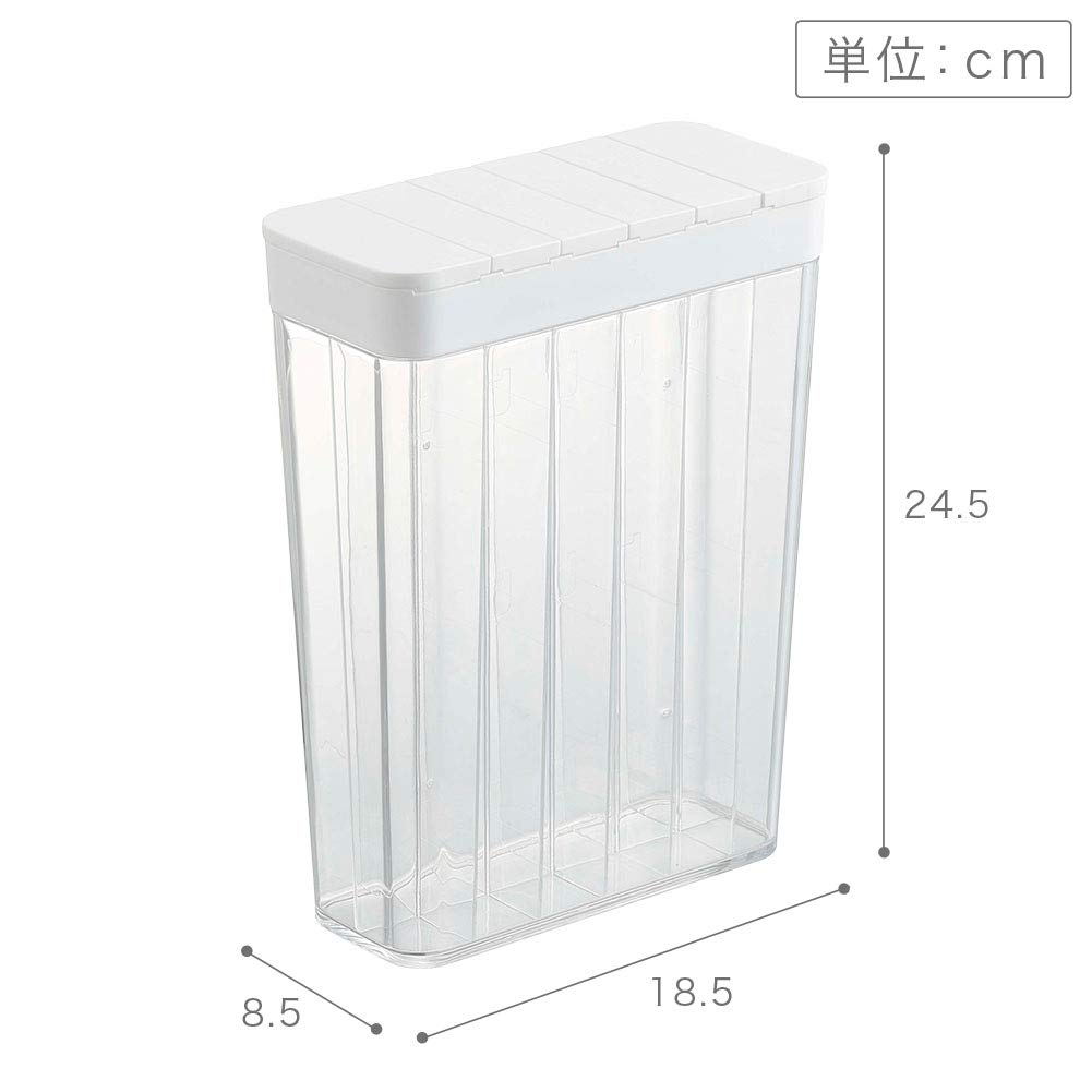 Yamazaki Home White Tower Grain Container Set - Airtight Food Storage for Rice, Flour & Dry Goods - Perfect for Kitchen Pantry Organization & Bulk Food Storage