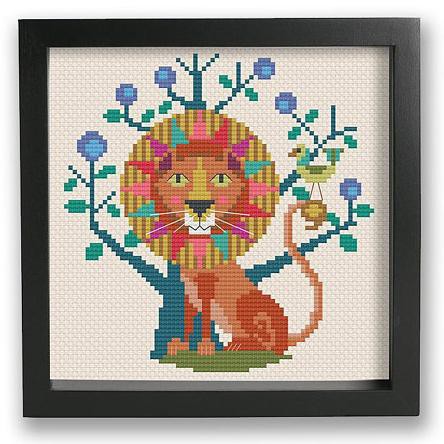 Leo Zodiac Cross Stitch Pattern - DIY Embroidery Kit for Home Decor, Wall Art & Gifts - Perfect for Craft Lovers & Astrology Enthusiasts