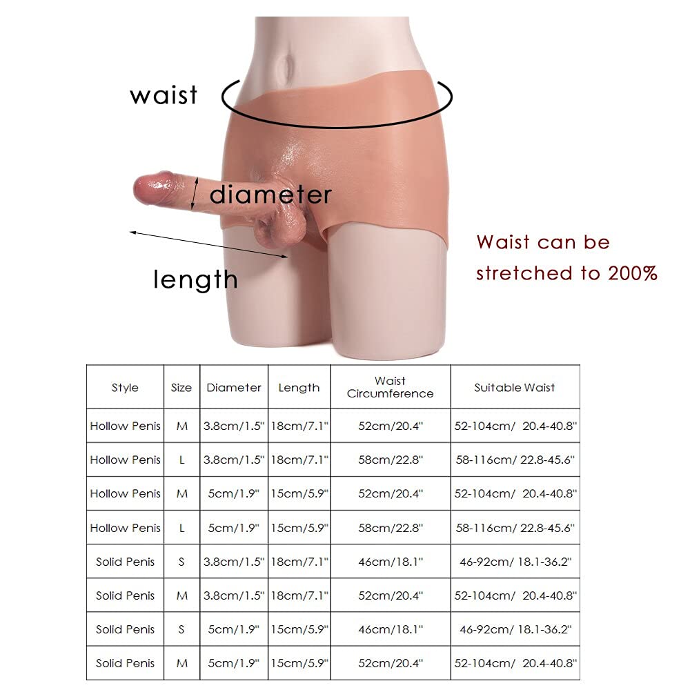 Realistic 6-7 Inch Silicone Dildo Panties for Adults - Soft Flexible Penis Sex Toy for Men & Women - Perfect for Solo Play, Couples & LGBTQ+ Exploration (Gay/Lesbian Friendly) - Great for Masturbation, Roleplay & Spicing Up Your Sex Life