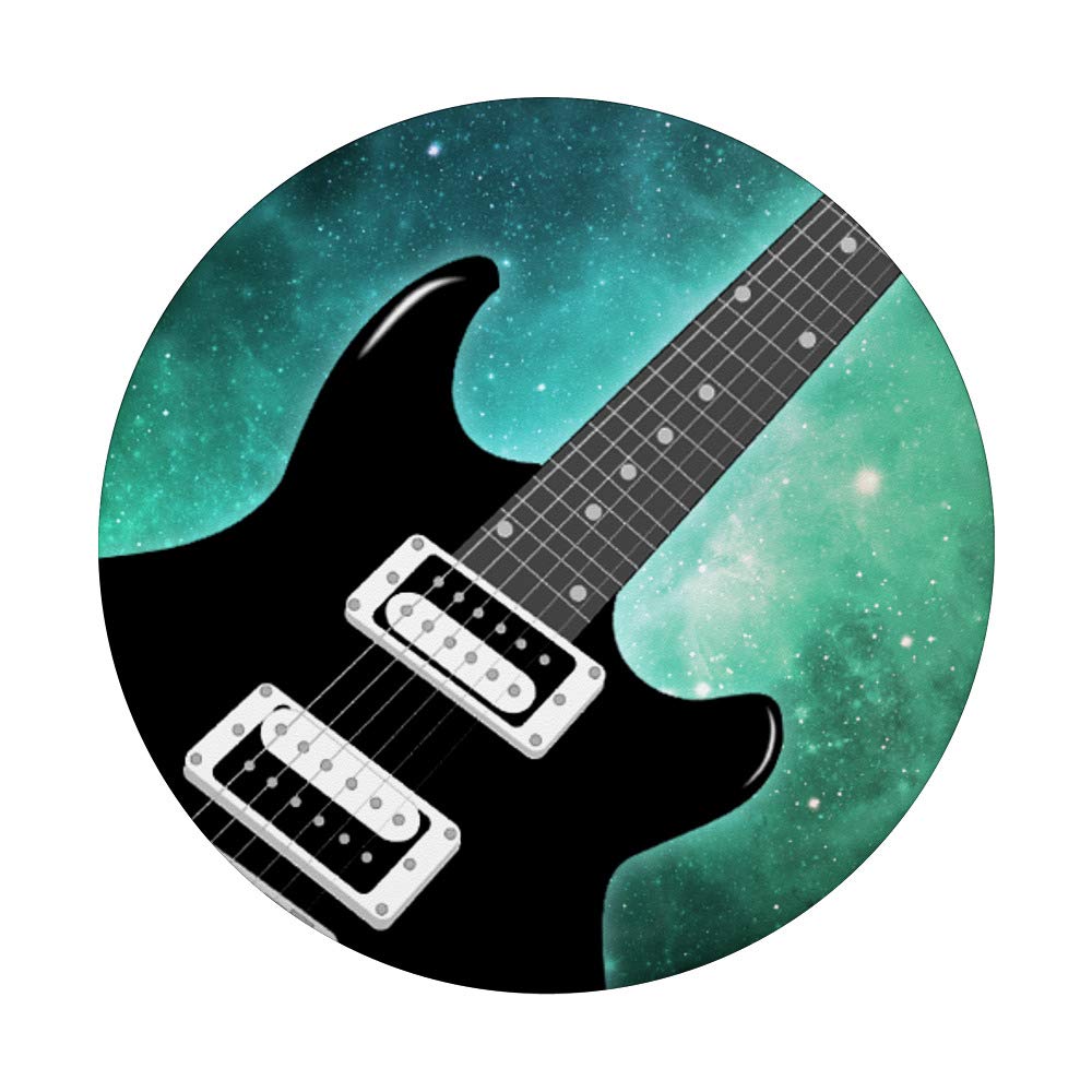 Electric Guitar Galaxy Nebula Space Design PopSockets PopGrip - Swappable Phone Grip for iPhone, Samsung & Tablets - Perfect for Musicians, Guitar Lovers & Space Enthusiasts