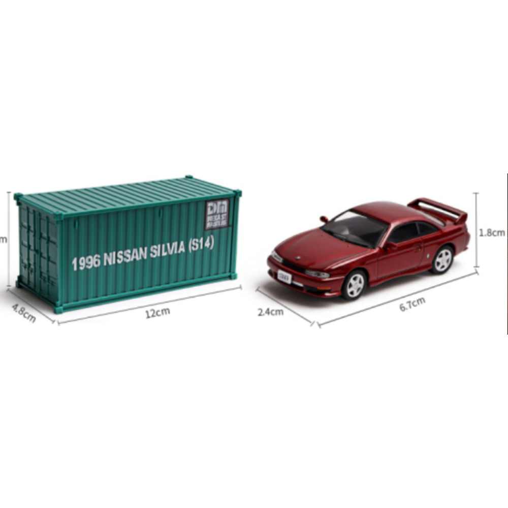 1:64 DieCast Nissan Silvia S14 S15 Model Car - Collectible Miniature Toy for Hobbyists & Car Enthusiasts | Perfect Gift for Birthday, Christmas & Display Collection | DM Container Brand