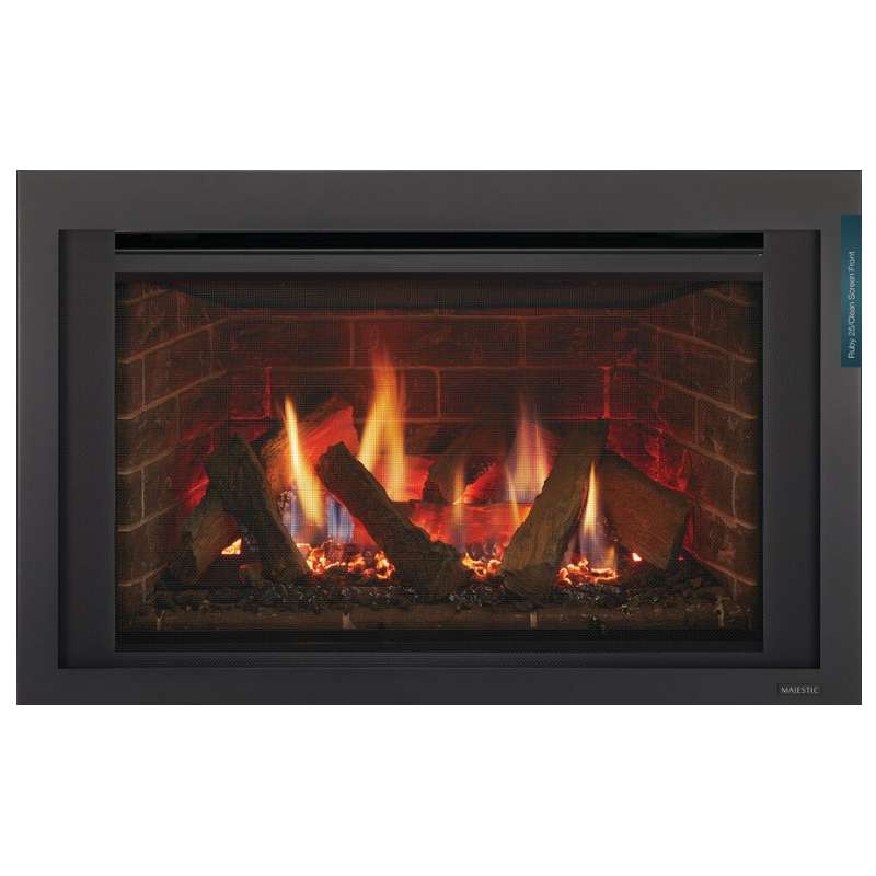 Majestic RUBY25 Direct Vent Gas Fireplace Insert - Efficient & Stylish Heating Solution for Living Rooms, Bedrooms & Basements