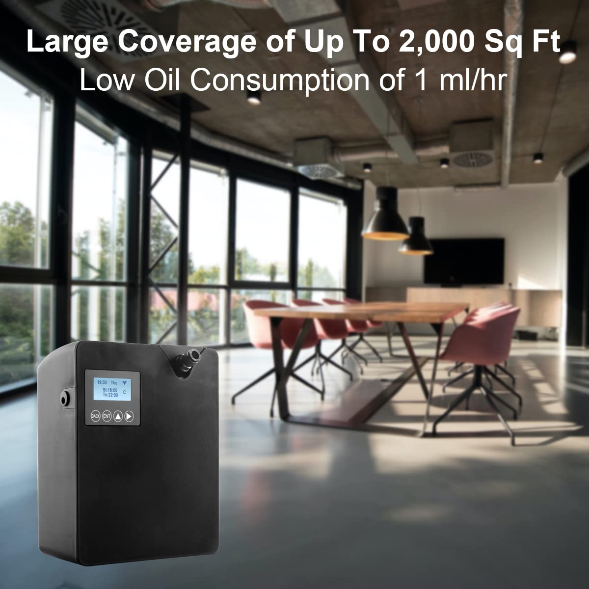 Smart Scent Air Machine with Professional Cold-Air Diffusion Technology - 300ml Waterless Essential Oil Diffuser for Large Rooms, HVAC Oils - Perfect for Home, Office, Spa & Business Use (Black) | Create Relaxing Atmosphere & Eliminate Odors