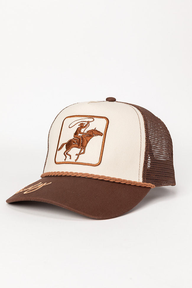 Cowboy Brown Two-Tone Baseball Cap for Men & Women - Stylish Adjustable Hat for Outdoor Activities, Sports, and Casual Wear