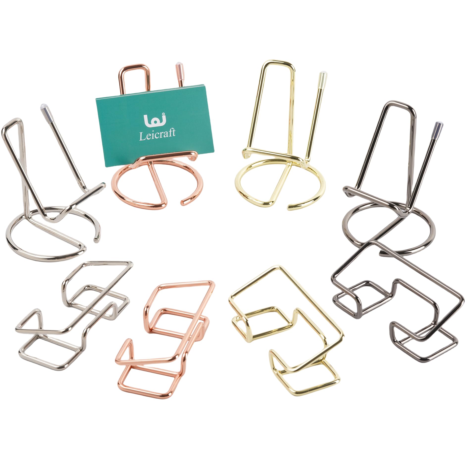 Elegant Golden Metal Business Card Holder for Desk - Stylish Office Organizer for Men and Women - Perfect for Professional Meetings, Networking Events & Office Decor