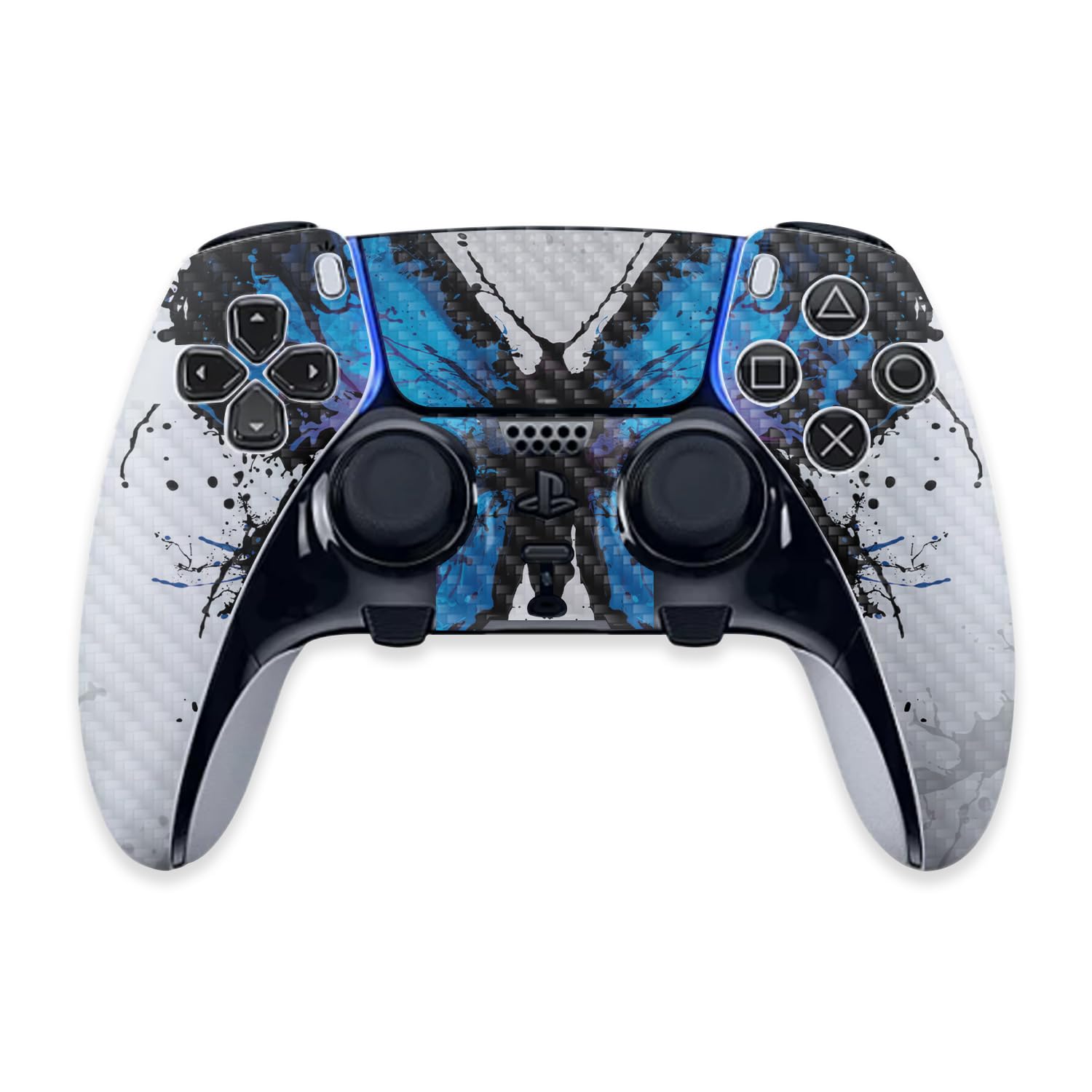 Premium Carbon Fiber Skin for PS5 DualSense Edge Controller - Butterfly Splash Design | Protective & Durable Textured Cover | Easy to Apply & Remove | Made in USA | Perfect for Gaming Protection & Custom Style Upgrade