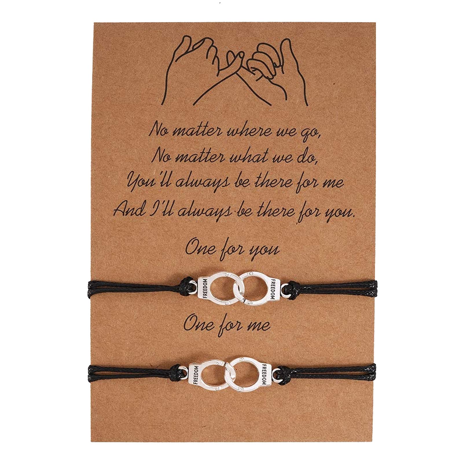 Handmade Silver Friendship Bracelets for Women, Best Friend Couple, Family, Teenage Sisters - Perfect for Gifts, Anniversaries, and Everyday Wear (One Size, Silver)