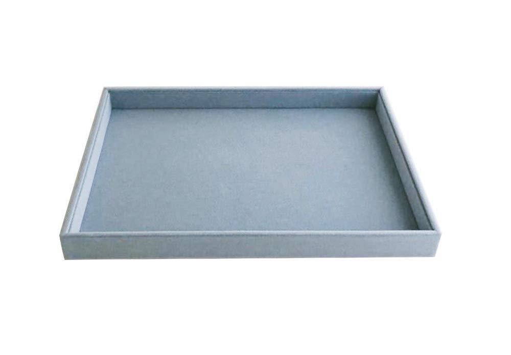 Premium Velvet Grey Jewelry Trays - Stackable Drawer Organizer Inserts with Dividers for Necklaces, Rings & Watches | Luxury Jewelry Storage Solution for Bedroom Vanity & Travel Case Organization