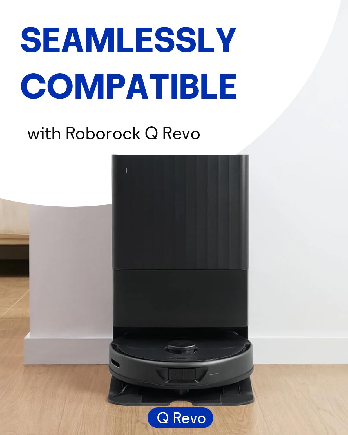 Reusable Dust Bags for Roborock Qrevo S8 MaxV Ultra/S8 Max Ultra/Saros 10R Robot Vacuum - 2.7L Large Capacity Washable Vacuum Bags (3 Pack) - Perfect for Multi-Functional Dock Replacement & Home Cleaning Maintenance