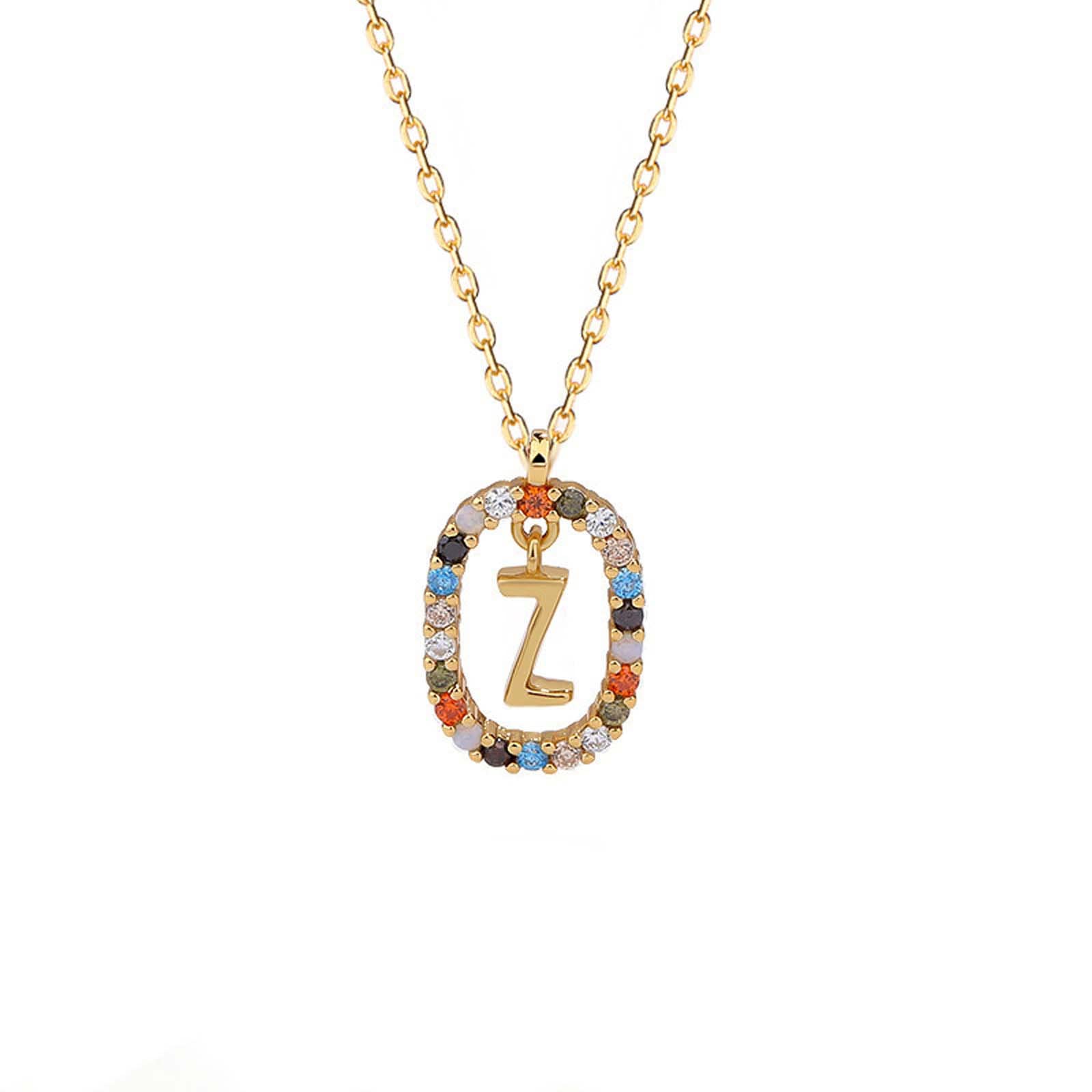25 Letter Silver Chain Necklace for Women - Personalized Name Pendant Jewelry, Light Luxury Fashion Gift for Her (Birthday, Anniversary, Valentine's Day Gift Idea)