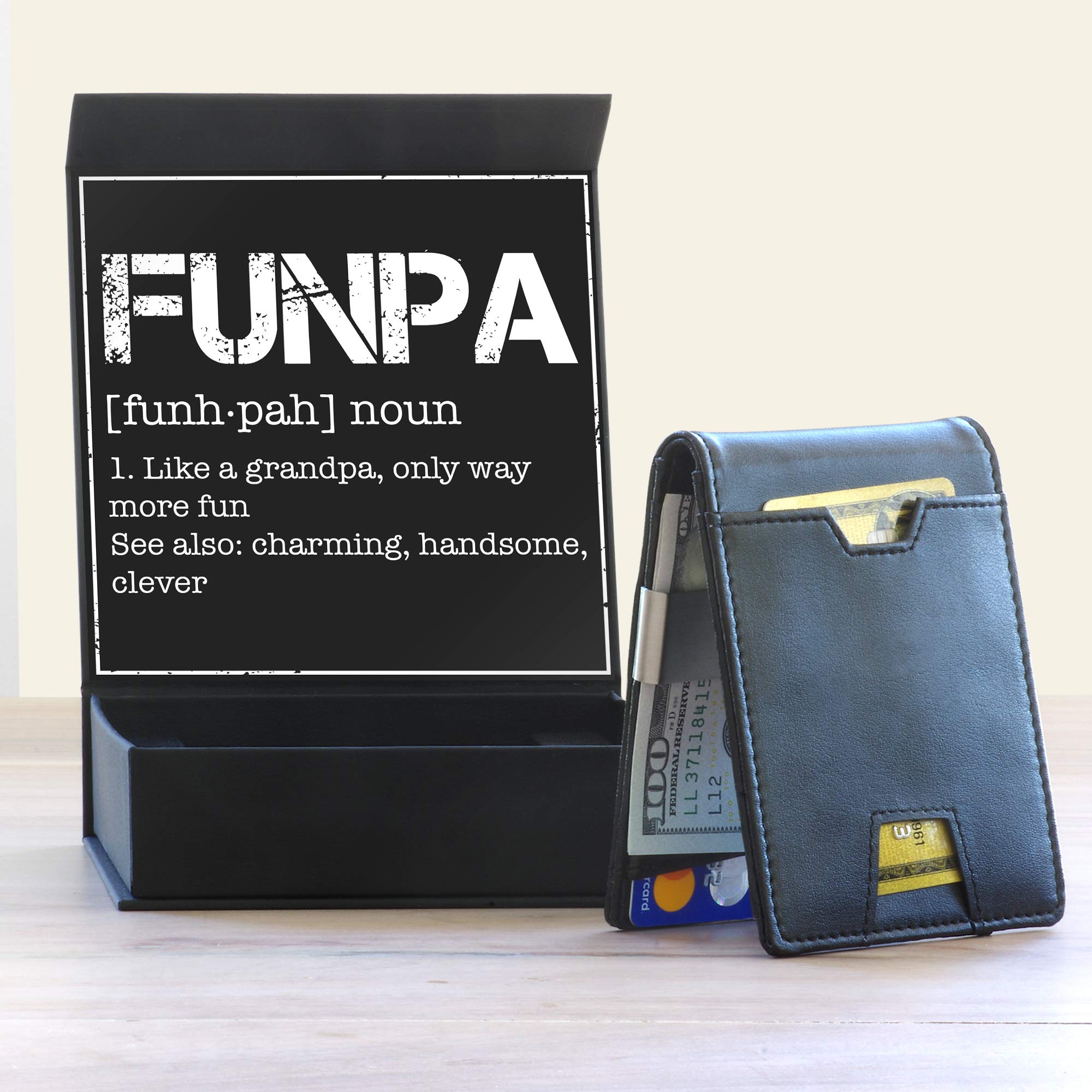 Personalized Gift Box for Grandpa - Heartfelt Birthday & Holiday Present with Wallet & Card - Perfect for Father's Day, Christmas & Retirement Gifts