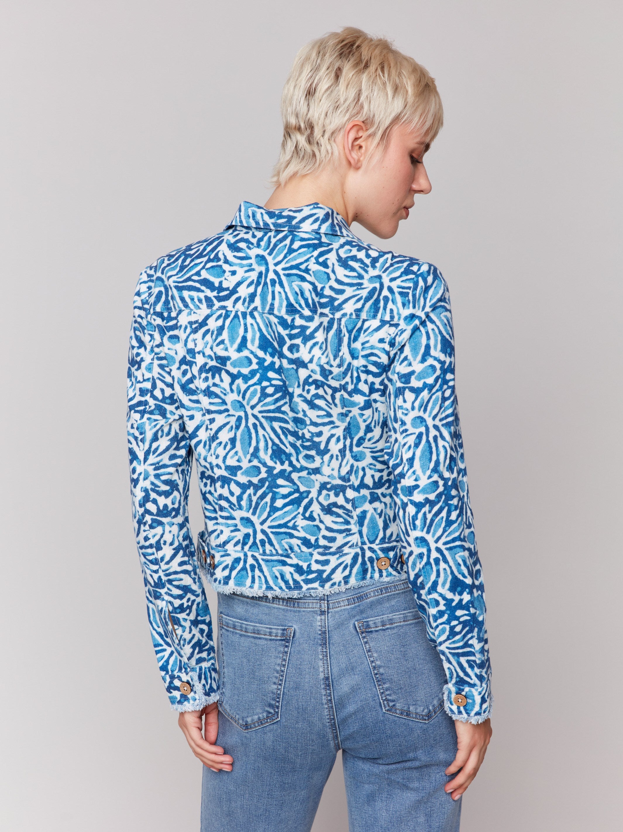 Stylish Printed Linen Blend Jacket for Women | Lightweight Summer Cover-Up | Perfect for Beach, Vacation & Casual Outings