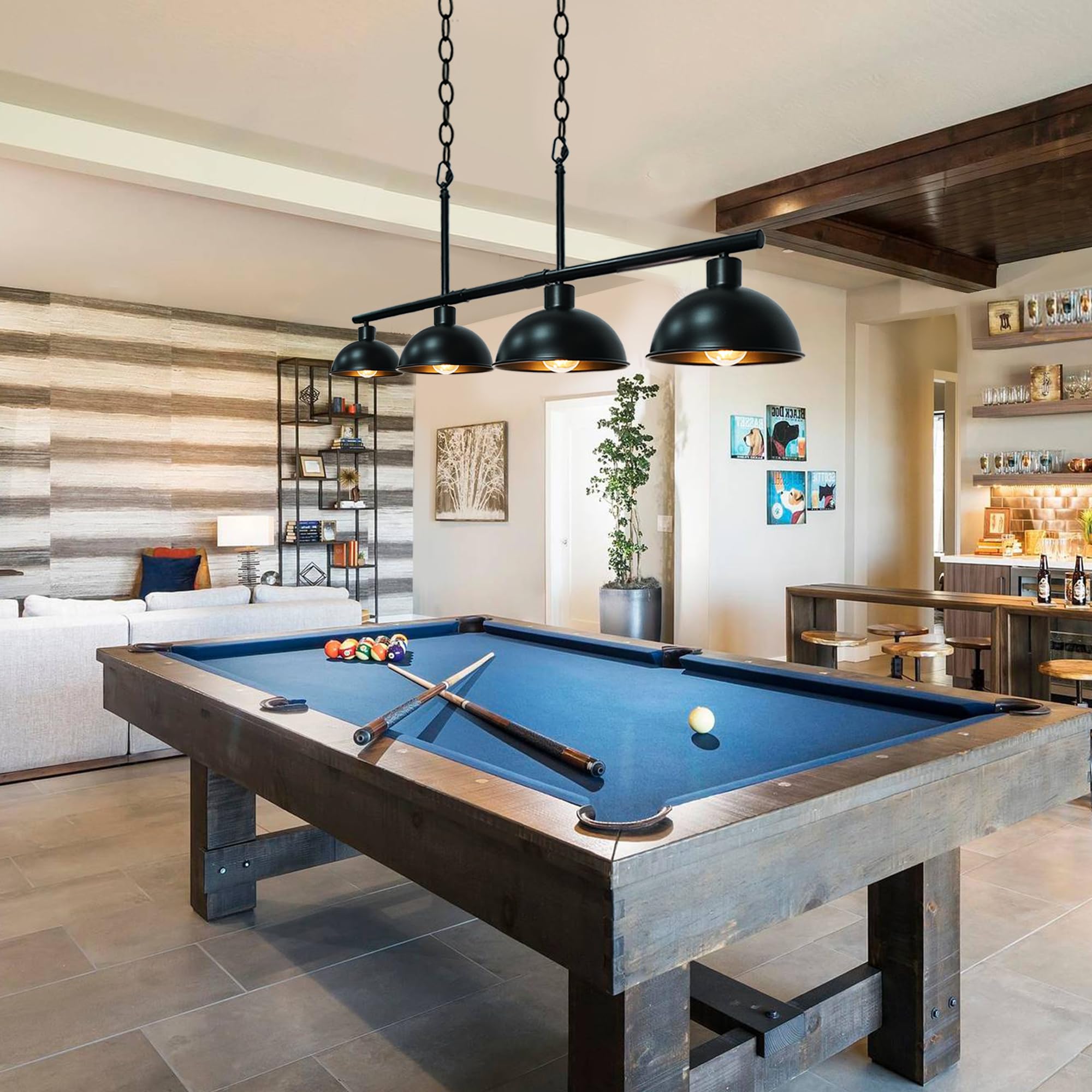 **Premium LED Billiard Light Fixture - Adjustable Pool Table Lighting for Game Rooms, Bars & Dining Areas - Durable Hanging Light for Kitchen Islands & Home Decor**    *(Perfect for enhancing game nights, creating ambiance in bars, or adding stylish illumination to dining rooms and kitchen islands.)*