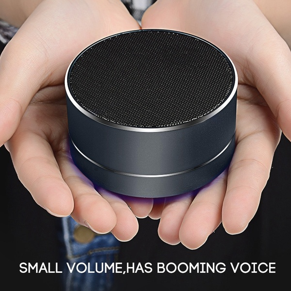 Portable Bluetooth Speaker - Wireless Stereo Music Speaker with Hands-Free Calling & Rechargeable Battery (Silver) | Perfect for Outdoor, Travel, Beach & Home Use