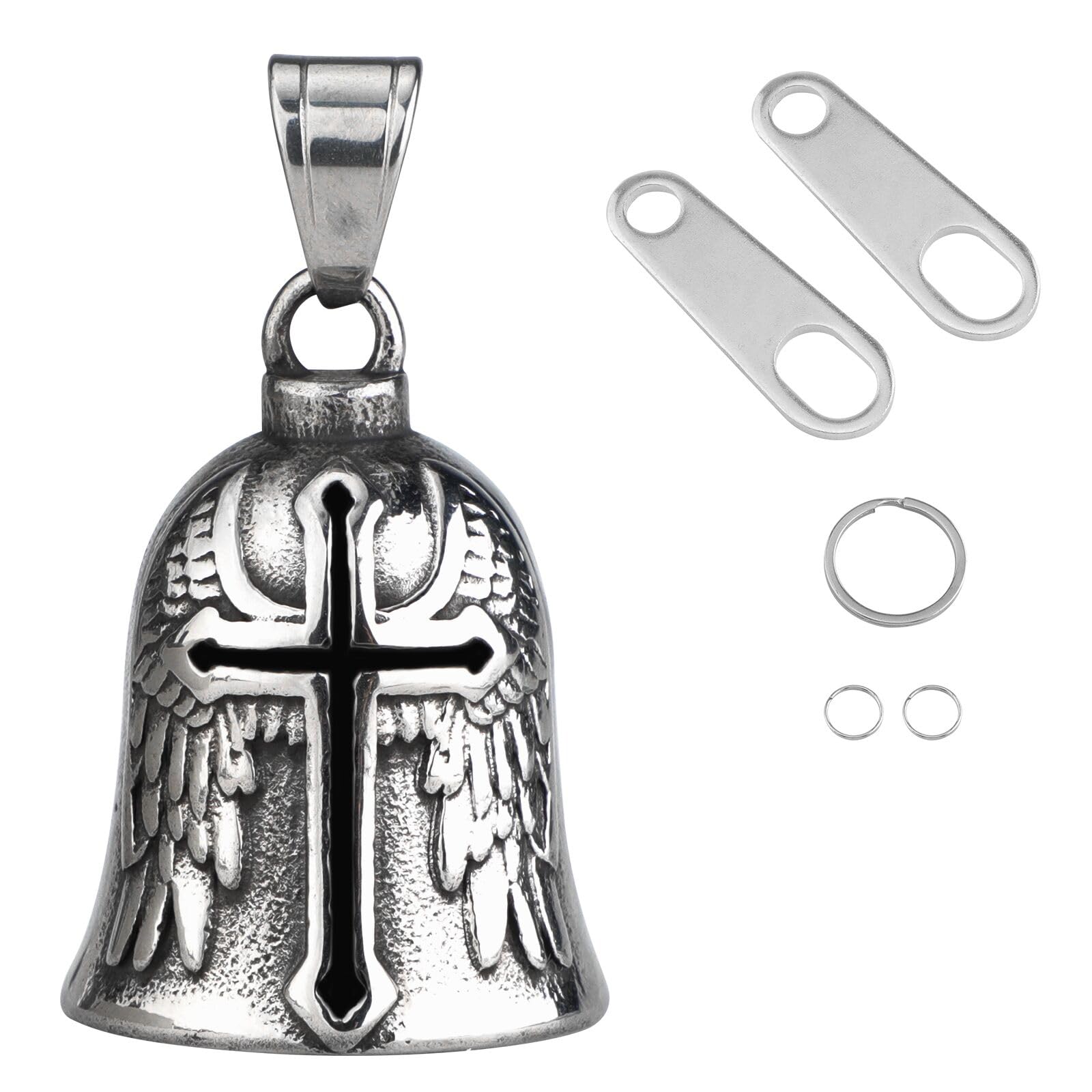 Motorcycle Bell Guardian Angel - Lucky Keychain & Drive Safe Pendant for Bikers, Riders & Pets | Protection Charm for Motorcycles, Helmets & Backpacks