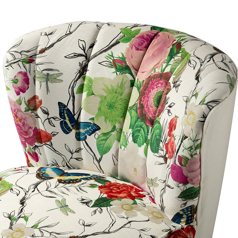 Luxury Coraline Velvet Barrel Chair with Tufted Back & Sturdy Metal Legs - Elegant Accent Chair for Living Room, Bedroom or Office Decor