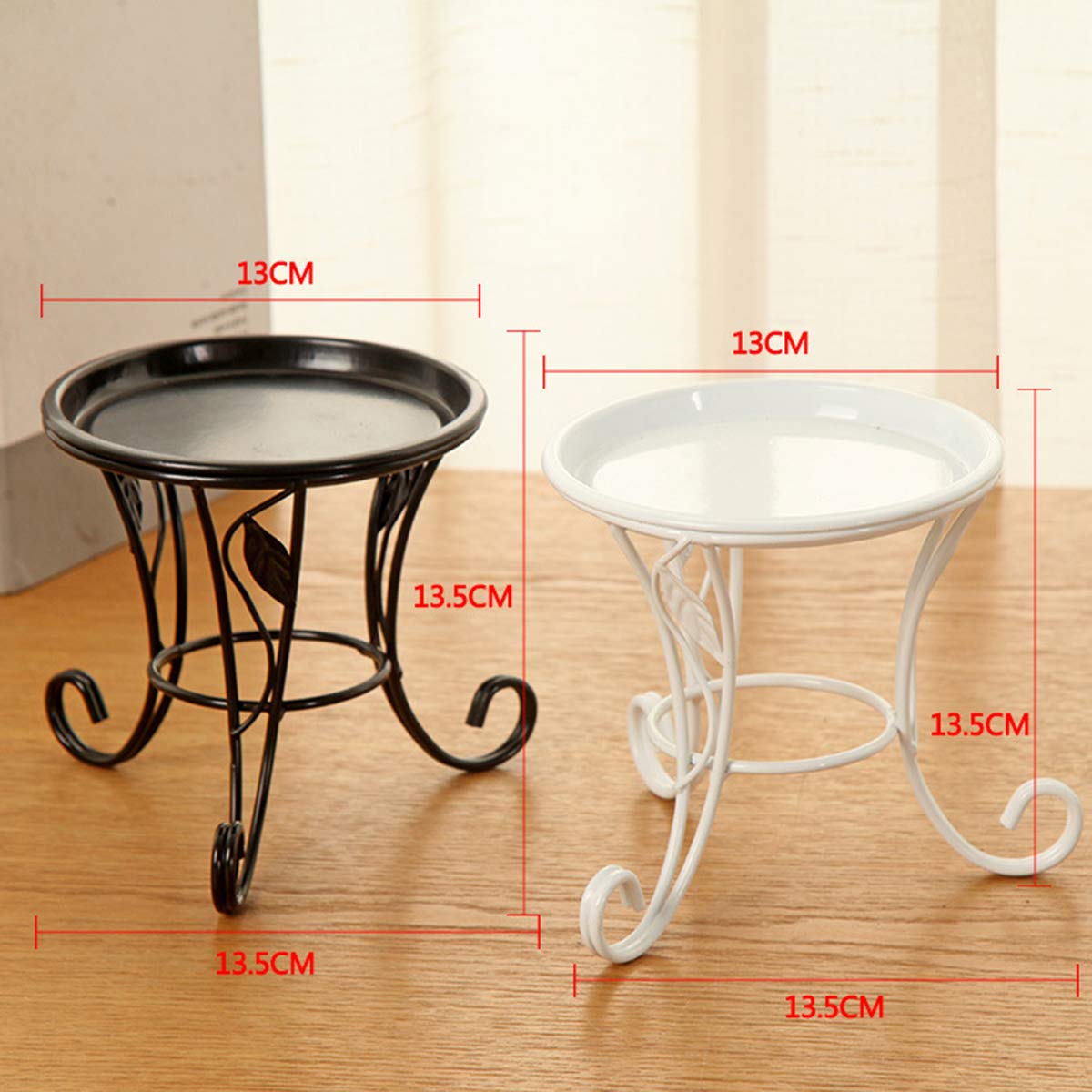 Iron Plant Stand for Indoor & Outdoor Use - Heavy Duty Pot Stand Holder for Potted Plants, Flowers, Herbs - Perfect for Patio, Garden, Balcony, Living Room Decor