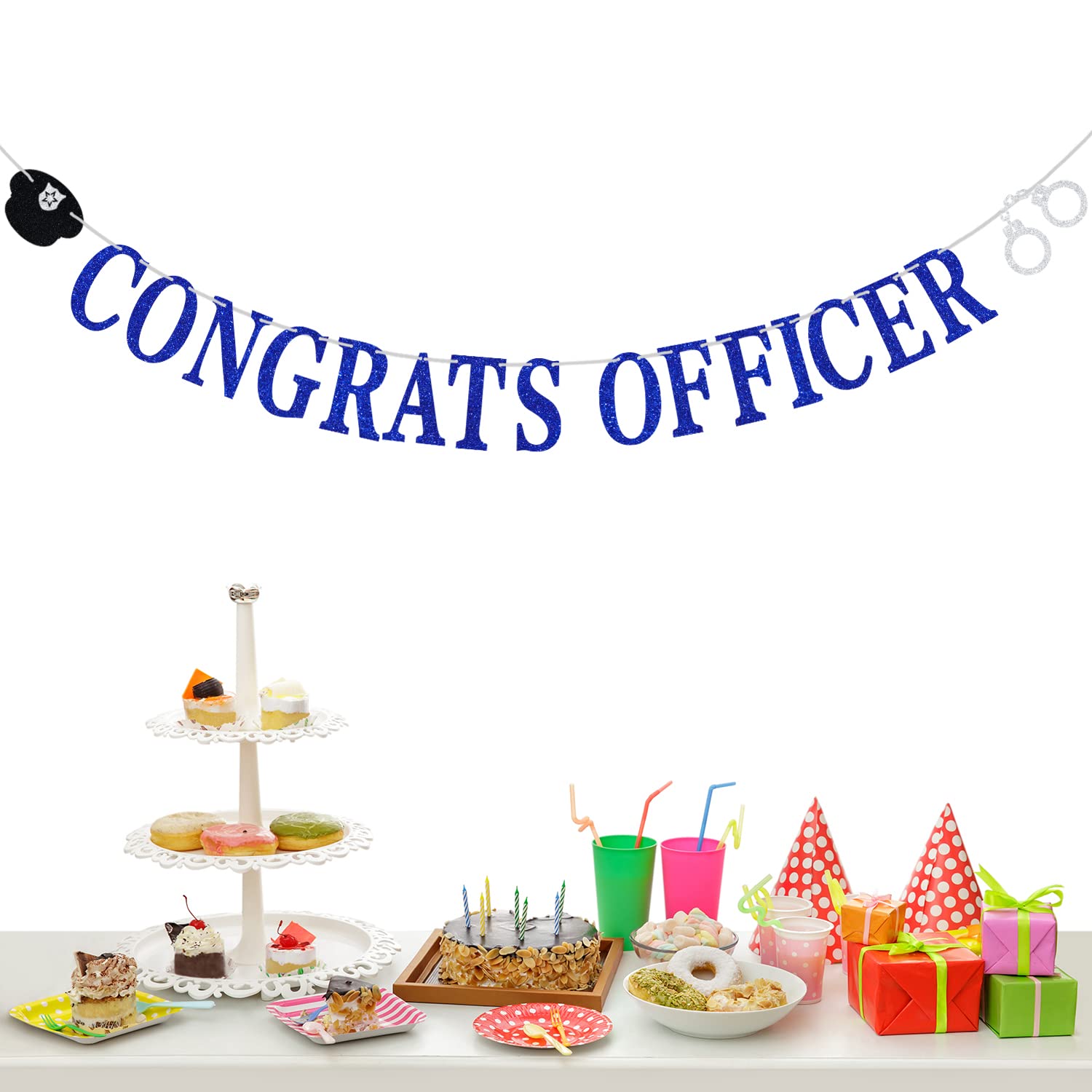 First Holy Communion Congratulations Officer Banner - Future Police Officer Graduation Decor for Class of 2022 - Perfect for Police Officer Party & Celebration Decorations - Ideal for Graduation Ceremonies, Career Milestones & Law Enforcement Events