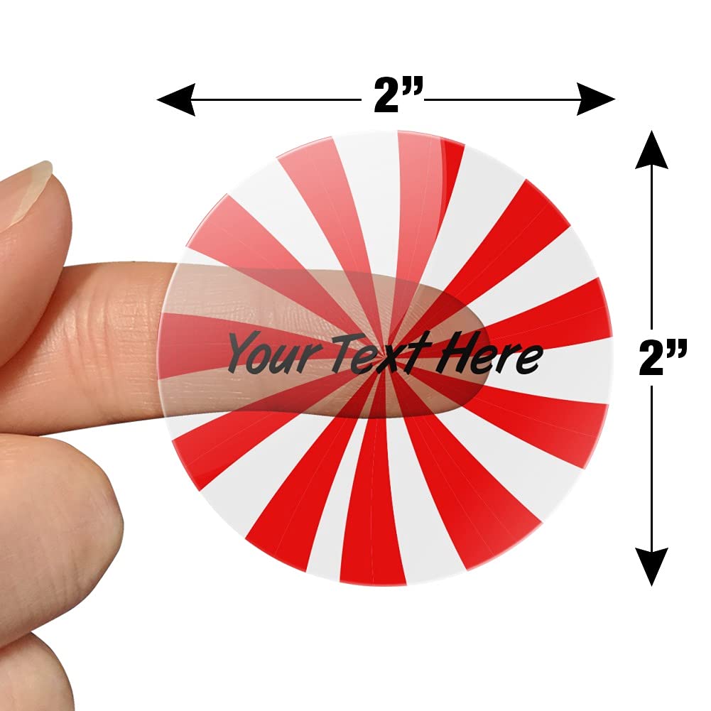Custom 1-Line Peppermint Swirl Planner Stickers - Personalized Calendar & Scrapbooking Decals for Bullet Journals, DIY Crafts, and Gift Wrapping