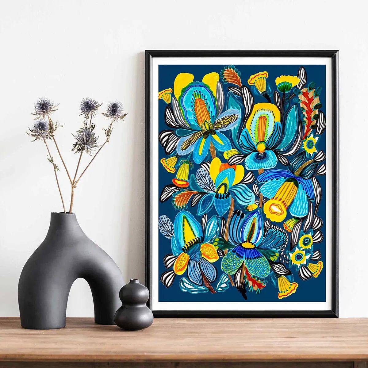 Jungle Orchids Wall Art Print - Tropical Botanical Decor for Living Room, Bedroom & Office - Premium Canvas Painting for Home & Office Decor