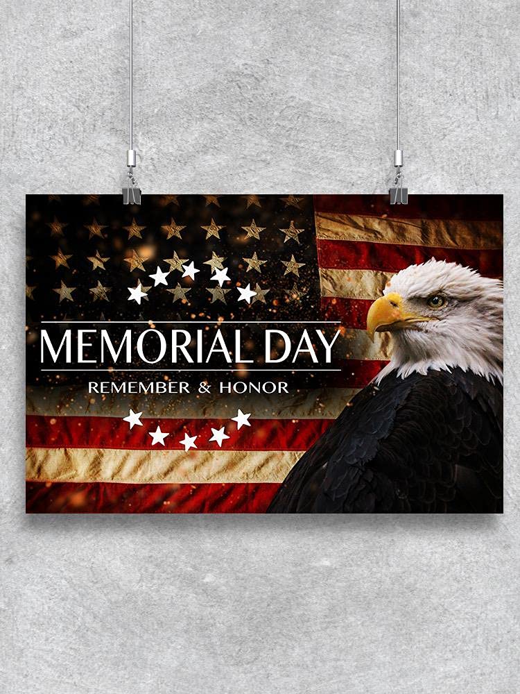 USA Flag with Bald Eagle Poster - Patriotic Wall Art for Home, Office & Classroom Decor | American Pride & Freedom Symbol