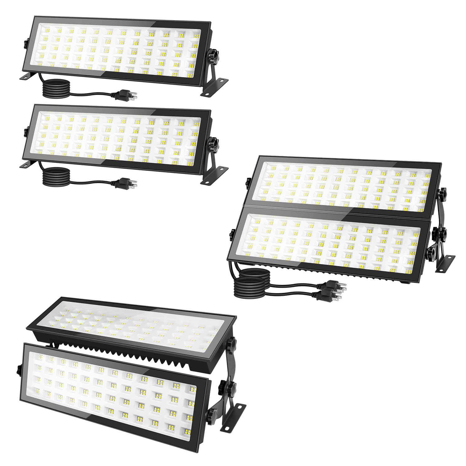 2 Pack 120W LED Shop Light - 16000LM Super Bright LED Garage Light with IP66 Waterproof, 5000K Daylight White for Outdoor Flood Lighting - Perfect for Basketball Courts, Stadiums, Playgrounds, Warehouses & Backyards