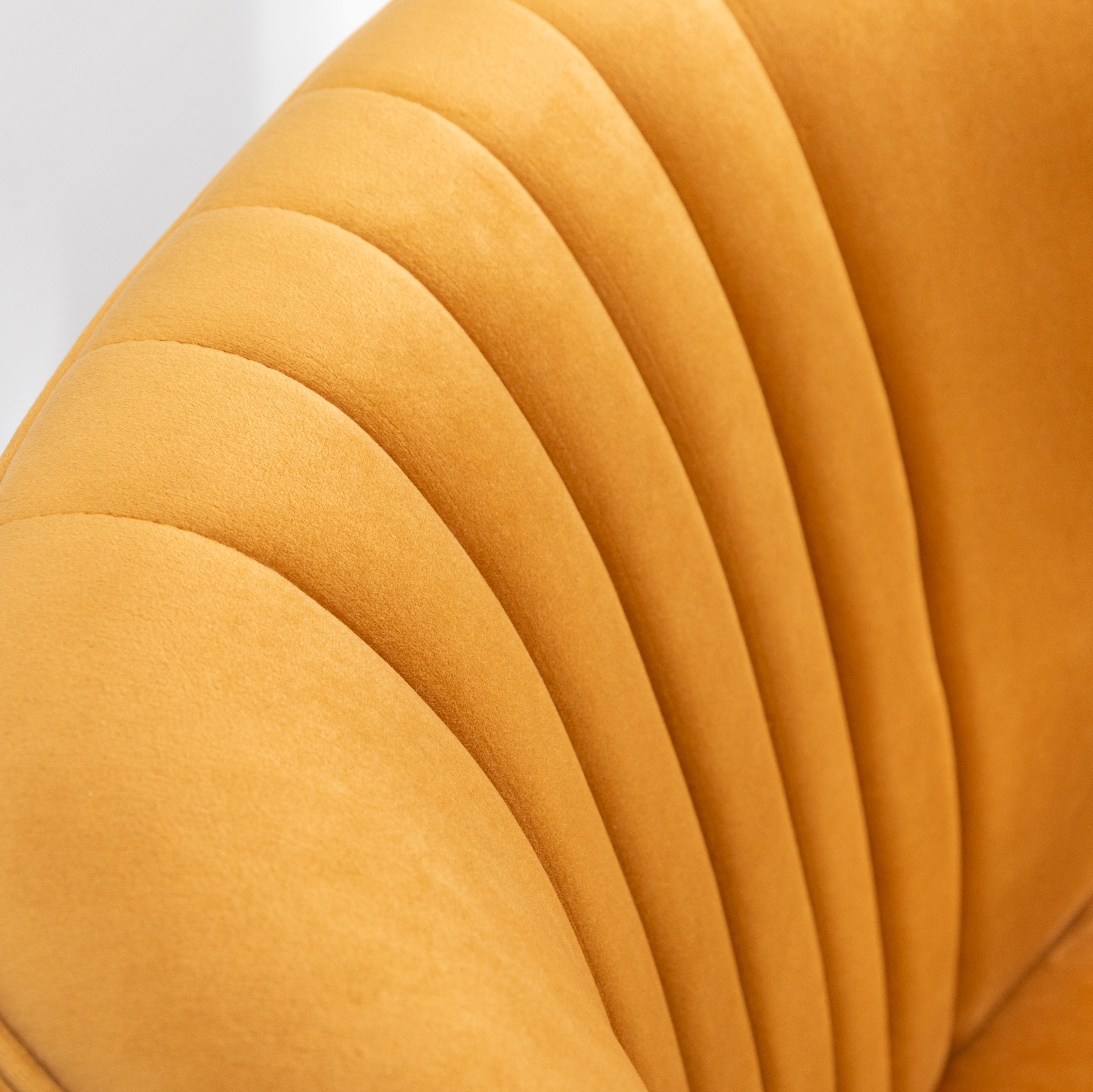 Roundhill Furniture Elon Contemporary Velvet Upholstered Accent Chair in Gold - Modern Living Room Seating for Home Office, Lounge & Bedroom Decor